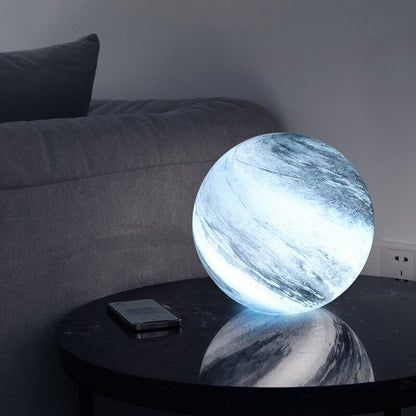 Sphere Accent Lamp 5 Inch Rechargeable 16-Color Remote-Controlled Glass Orb Light for Bedroom Nightstand Office Desk Ambient Glow Decor