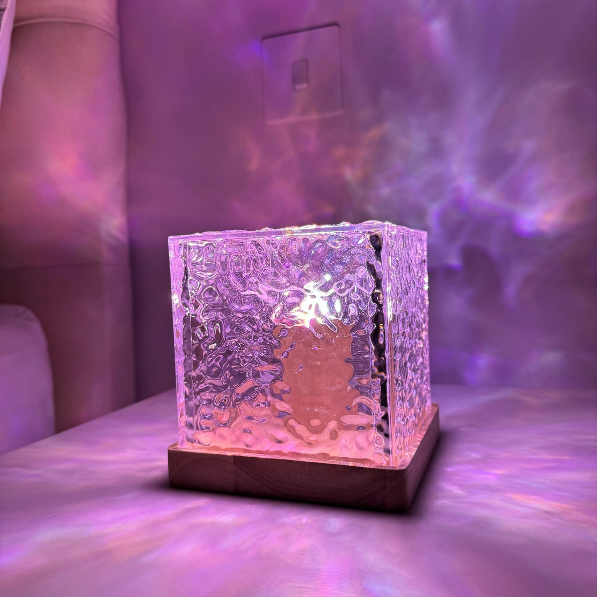 Acrylic Prism Cube Light 5 inch USB Powered Color Changing Remote Controlled Decorative Atmosphere Lamp for Bedroom Living Room Desk Nightst