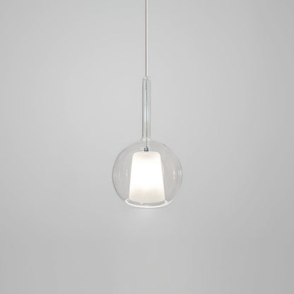 Glass Dome Hanging Ceiling Light 10 Inch for Kitchen Island Dining Room Indoor Pendant Fixture Adjustable Wire Metal Hardware