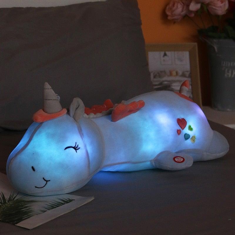 Light-Up Unicorn Plush Toy with Rainbow LED Glow | Soft Stuffed Nightlight for Girls & Boys | Battery-Powered Cuddle Buddy Bedroom