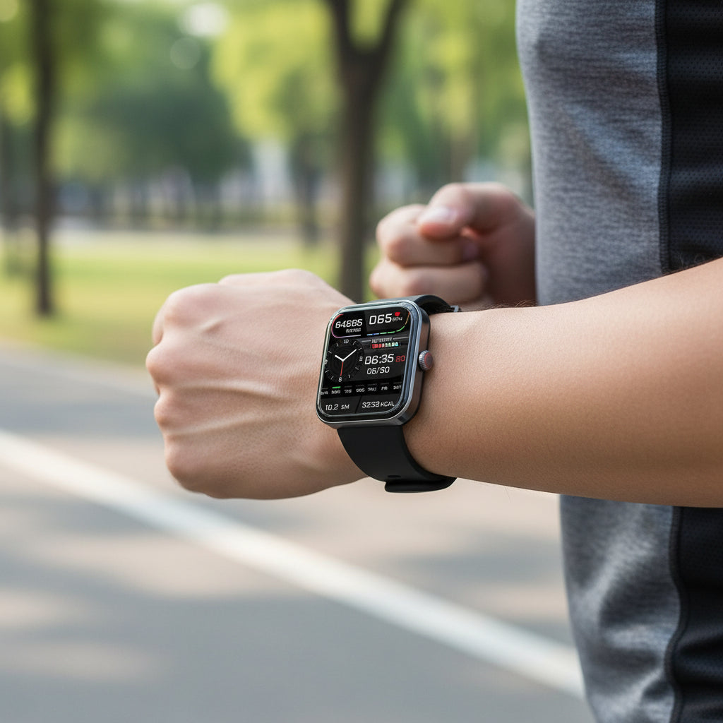 Wellness Monitor | Smartwatch with Heart Rate & Sleep Tracking | Lightweight Design for Daily Wellness