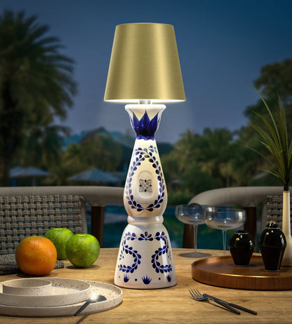 Rechargeable LED Bottle Topper Light 5.5 Inches Wireless Warm Glow Aluminum Cap for Wine Bottles Indoor Outdoor Dining Table Decor Cordless