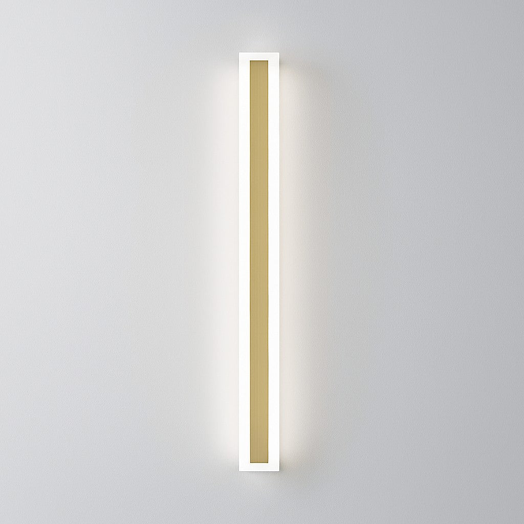 Linear Outdoor LED Wall Sconce Gold Finish Waterproof Dimmable IP65 Hardwired AC 85-265V Modern Exterior Lighting for Patio Garden Porch