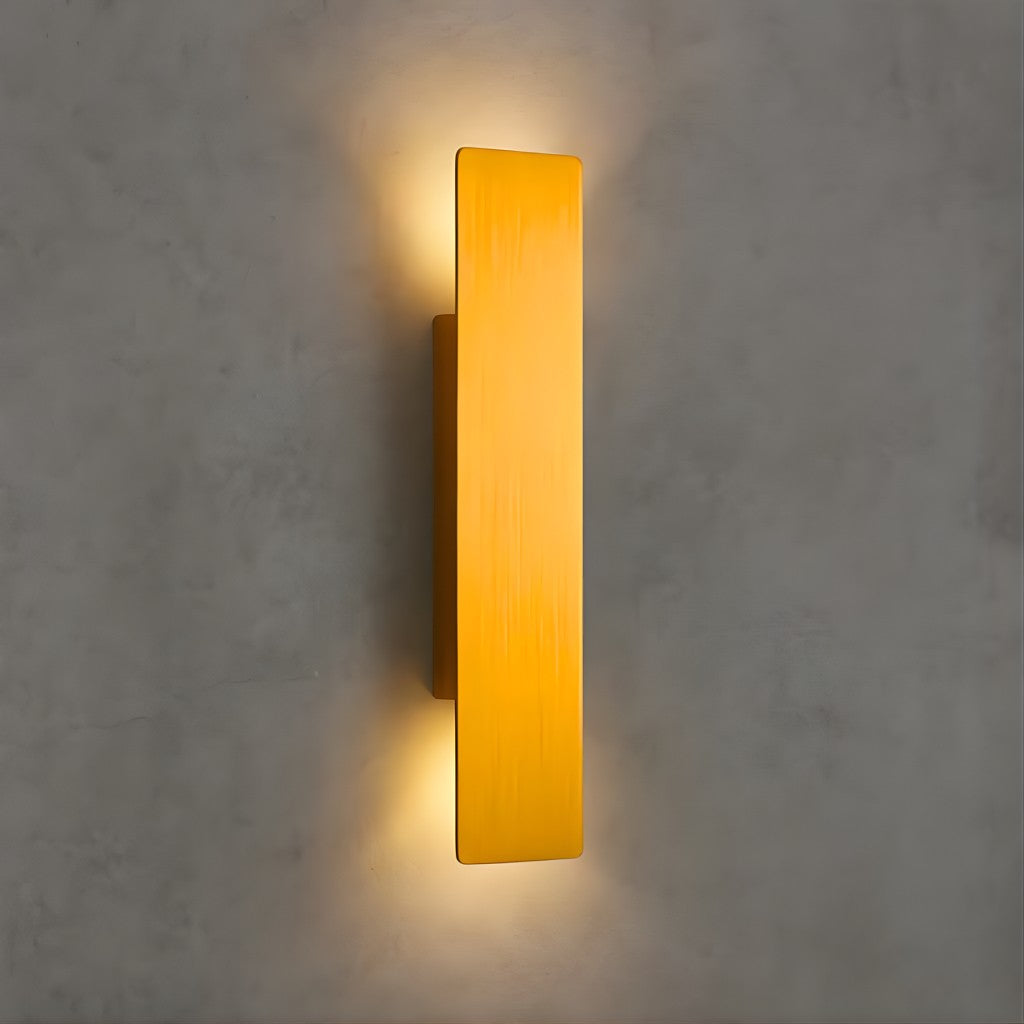 Outdoor LED Sconce in Gold Aluminum for Patio Entrance Garden Porch | Weather-Resistant Modern Fixture