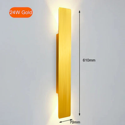 Weatherproof Aluminum Sconce with Dual-Beam LED Lighting for Patios, Entryways & Deck Walls — Gold Metal Exterior Fixture