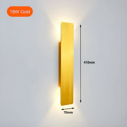 Outdoor LED Sconce in Gold Aluminum for Patio Entrance Garden Porch | Weather-Resistant Modern Fixture