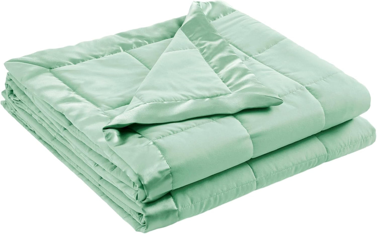 Windom Collection | Down Alternative Blanket with Moisture-Wicking Treatment | Lightweight & Soft Bed Cover for All Seasons, Satin Trim