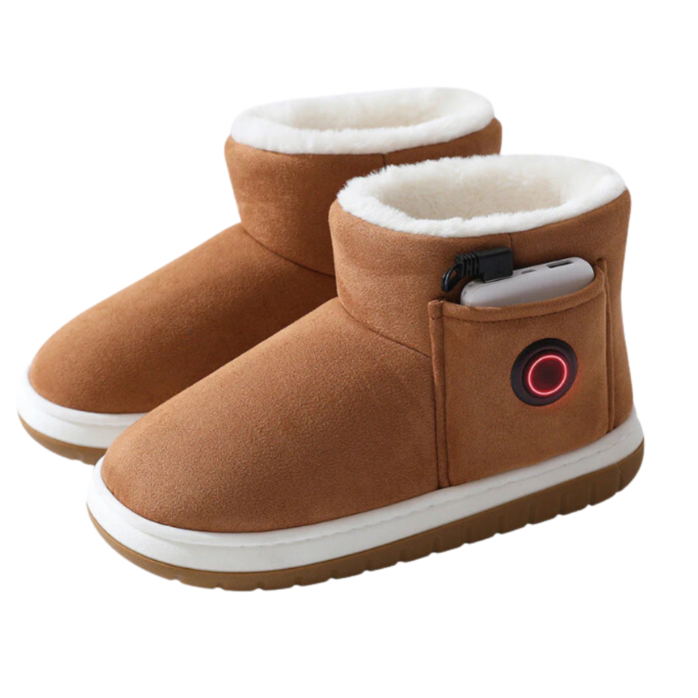 Rechargeable Heated Slippers with Graphene Technology for Winter Warmth | 3 Temperature Settings | Cozy Indoor Outdoor Shoes | Battery
