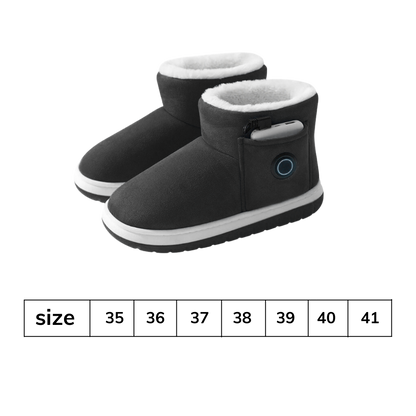 Rechargeable Heated Slippers with Graphene Technology for Winter Warmth | 3 Temperature Settings | Cozy Indoor Outdoor Shoes | Battery