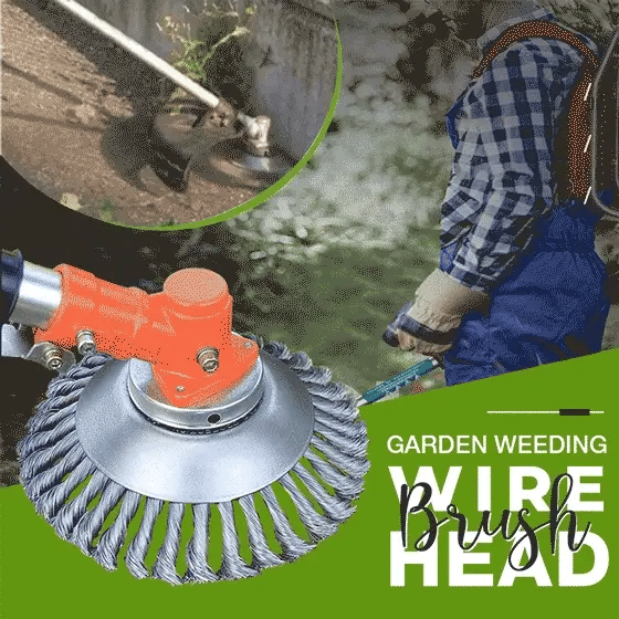 Steel Brush Blade Trimmer Head for Weed Removal & Lawn Edging 6 Inch Carbide Attachment for String Trimmers & Brush Cutters