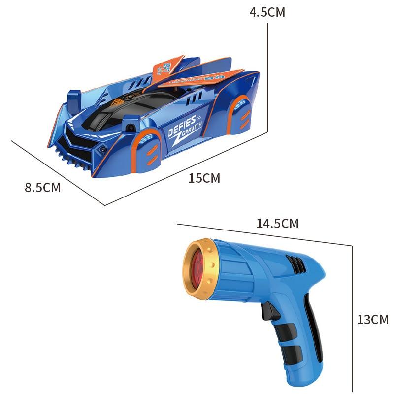 Wall-Climbing RC Car with Laser Remote – Anti-Gravity Stunt Racer for Smooth Surfaces, LED Lights, 360° Spins, Ages 3+