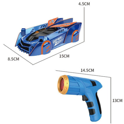 Wall-Climbing RC Car with Laser Remote – Anti-Gravity Stunt Racer for Smooth Surfaces, LED Lights, 360° Spins, Ages 3+