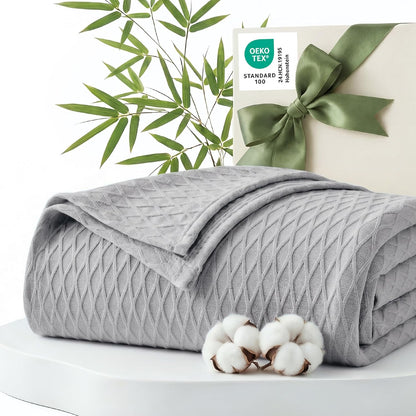 Cozy Comfort | Cooling Bamboo Rayon Blanket for Hot Sleepers | Lightweight & Breathable Summer Throw for Bed and Couch
