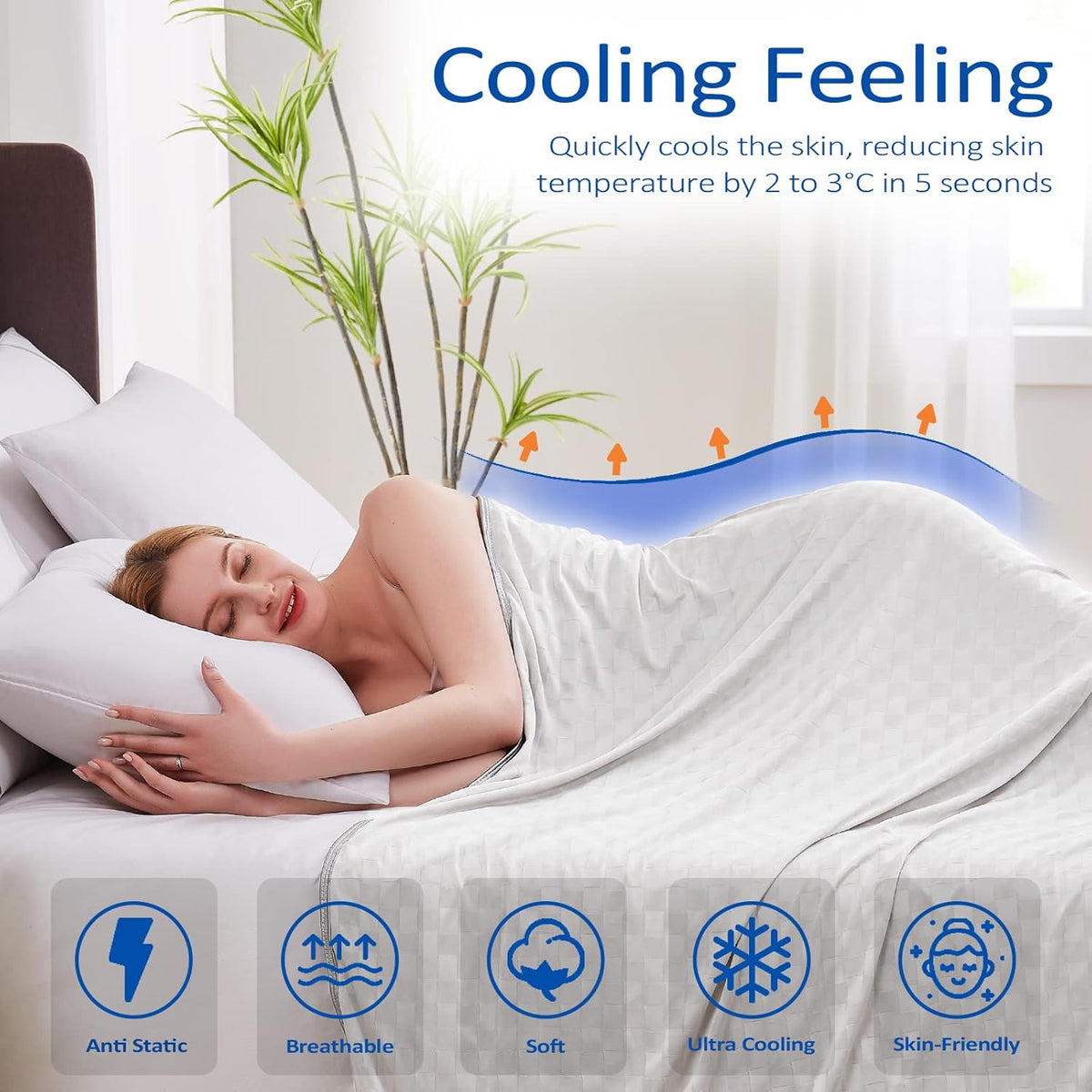 ChillEase | Cooling Blanket for Hot Sleepers with Arc-Chill Technology | Soft & Breathable for Year-Round Comfort