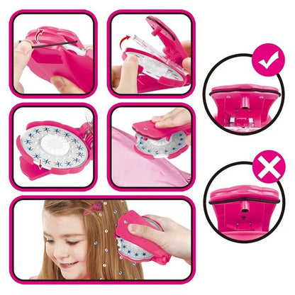 Self-Adhesive Gem Applicator Tool for Quick Hair Decoration with Reusable Sparkle Jewelry Crystals for Kids and Adults