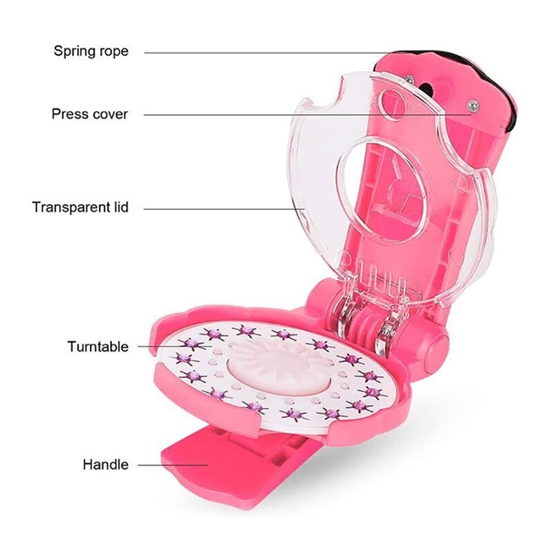 Self-Adhesive Gem Applicator Tool for Quick Hair Decoration with Reusable Sparkle Jewelry Crystals for Kids and Adults