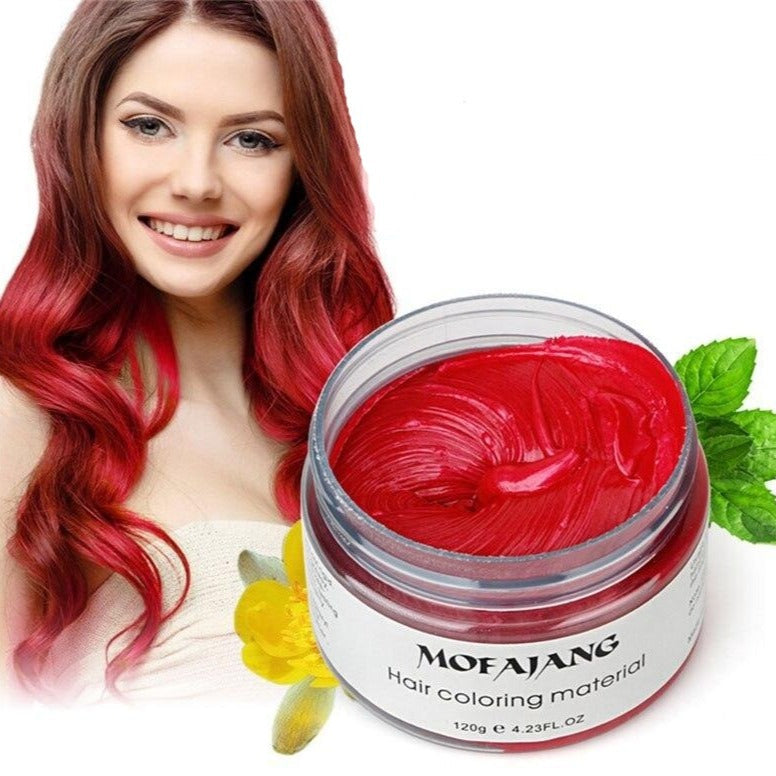 Temporary Styling Wax for Vibrant Wash-Out Color Transformation Unisex Men Women Party Events Festival Cosplay Costume Natural Plant-Based F