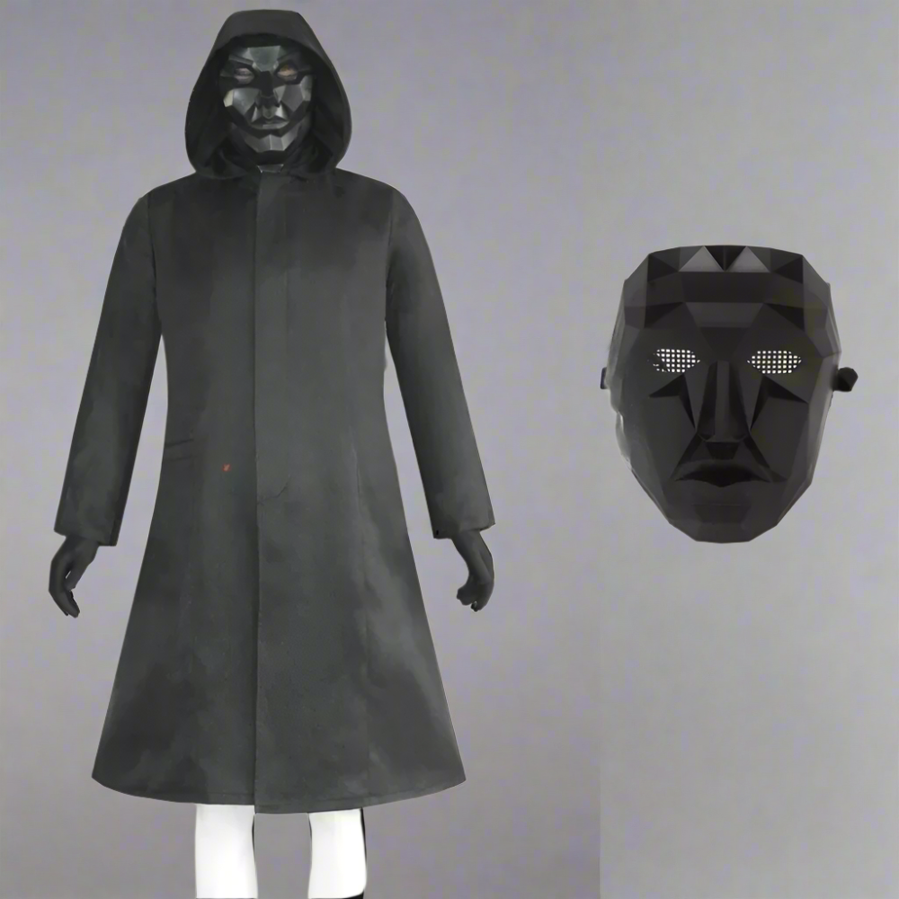 Guard Mask Costume Set | Adult Jumpsuit with Accessories for Bold Dress-Up