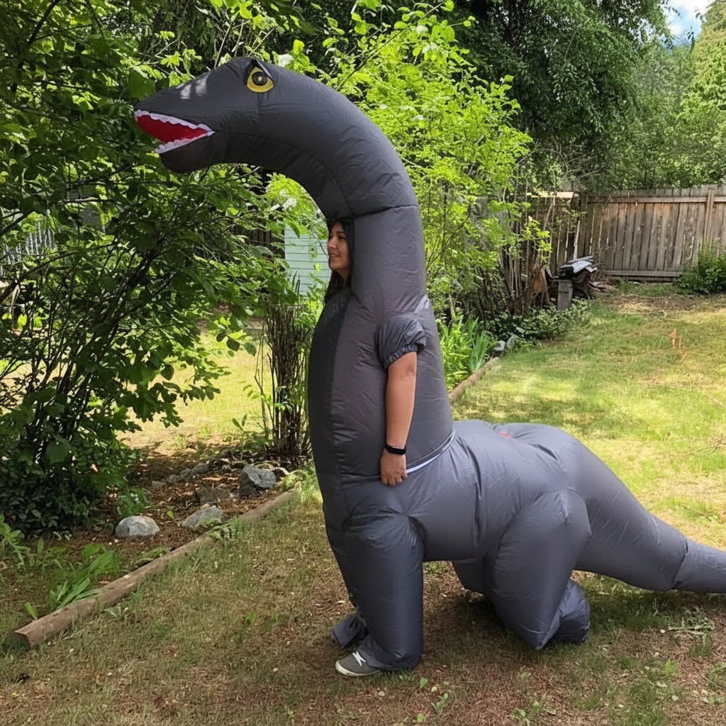 Dino Fun | Inflatable Dinosaur Costume with Easy Wear Design | Full-Body Fun for Halloween and Parties