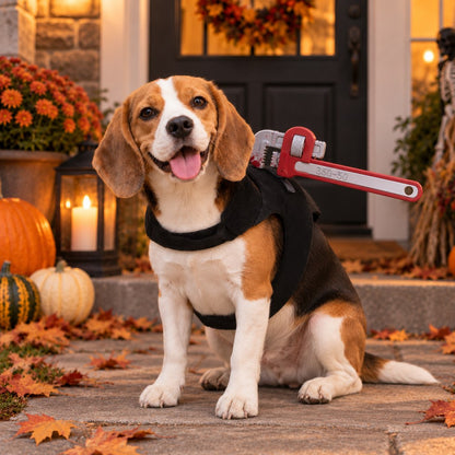 Ortekor Halloween Horror Prop Dog Costume Harness - Easy-On Funny Outfit for Trick-or-Treat, Parties & Photos | 6 Styles