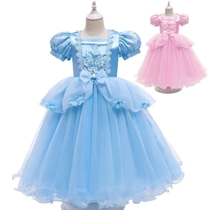 Enchanting Princess Costume | Girls Ball Gown Dress with Full Skirt | Perfect for Halloween and Themed Parties