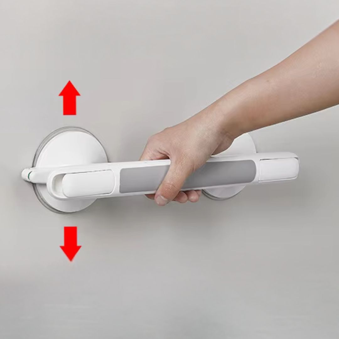 Suction Safety Rail for Bathroom Stability & Support – No-Drill Assist Handle for Shower, Tub & Toilet – Non-Slip Grab Bar for Seniors