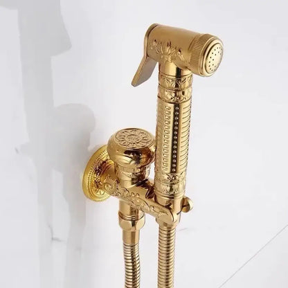 Handheld Toilet Spray Attachment with Decorative Finish – Cold Water Cleansing System for Bathroom Personal Care & Cleaning