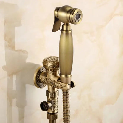 Handheld Toilet Spray Attachment with Decorative Finish – Cold Water Cleansing System for Bathroom Personal Care & Cleaning