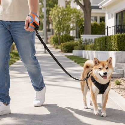 Ortekor Hands-Free Wrist Dog Leash for Daily Walks – Adjustable 3.8–7.2 ft Lead with Breathable Wrist Strap to Keep Your Hands Free