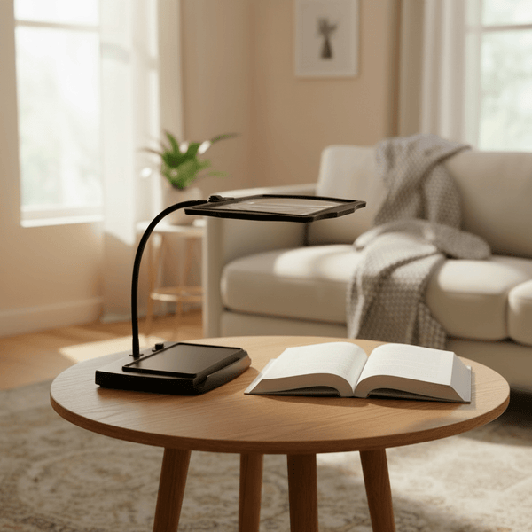 Precision Vision | Table Magnifier with LED Light & Adjustable Neck | 3x Magnification for Clear Detail Work