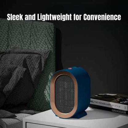 Desktop Space Heater Ceramic Electric 215 sq ft Whisper-Quiet Fan Warmer for Bedroom Office Small Rooms Low-Noise Personal Heating