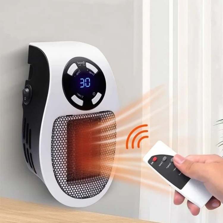 Ceramic Tower Heater White 345 sq ft Adjustable Temp Remote Timer Portable Indoor Warming Fan for Bedroom Bathroom Office Living Room