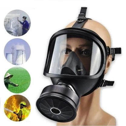 Full-Face Respirator with Built-In Hydration System & Audio Port for CBRN Protection
