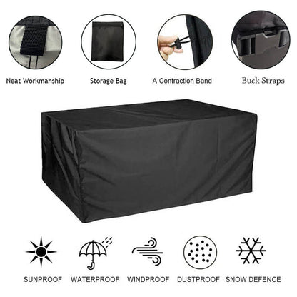 All-Weather Patio Furniture Cover with Tie-Down Straps & Storage Bag for Tables, Sofas, Sectionals, Dining Sets