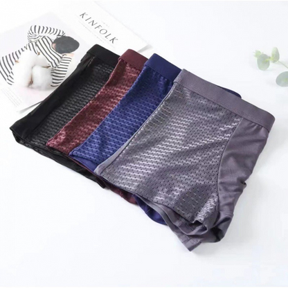 Men's Bamboo Boxer Briefs 4-Pack – Breathable, Stretch-Fit Underwear for All-Day Comfort