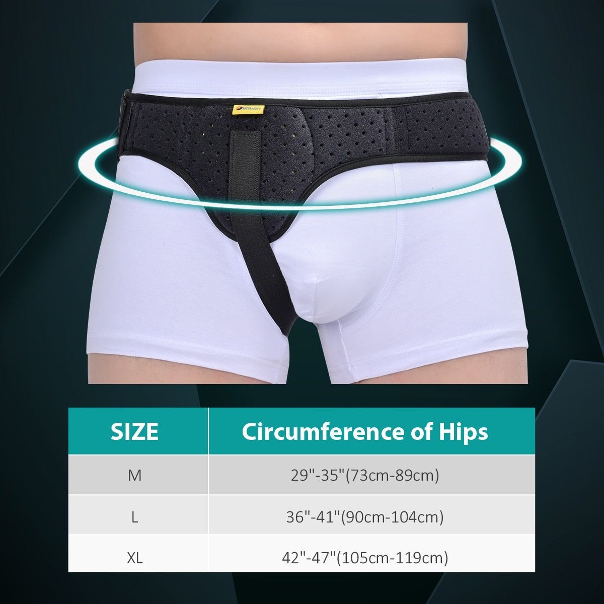 Adjustable Inguinal Hernia Support Truss with Removable Compression Pad for Men & Women Post-Surgery Recovery & Daily Comfort