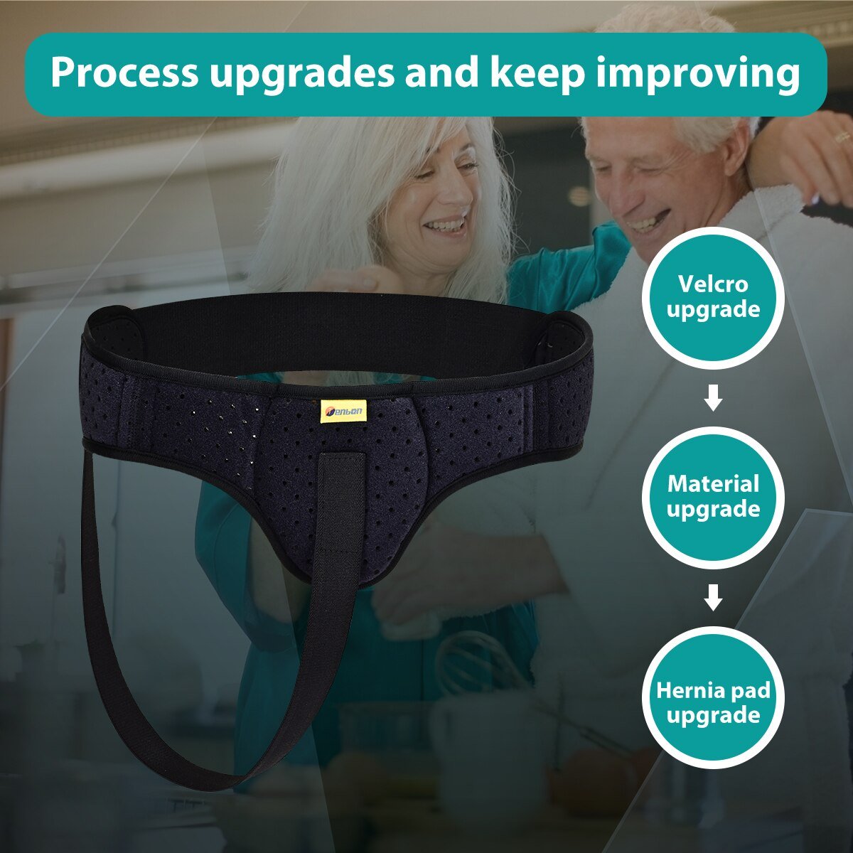 Adjustable Inguinal Hernia Support Truss with Removable Compression Pad for Men & Women Post-Surgery Recovery & Daily Comfort