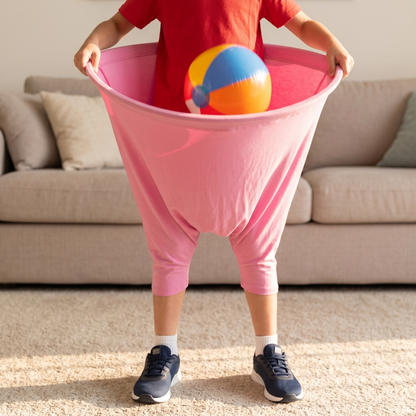 Oversized Wearable Catch-Basket Party Activity for Kids Adults Family Gatherings Backyard Indoor Outdoor Fun with Inflatable Balls Hand Pump