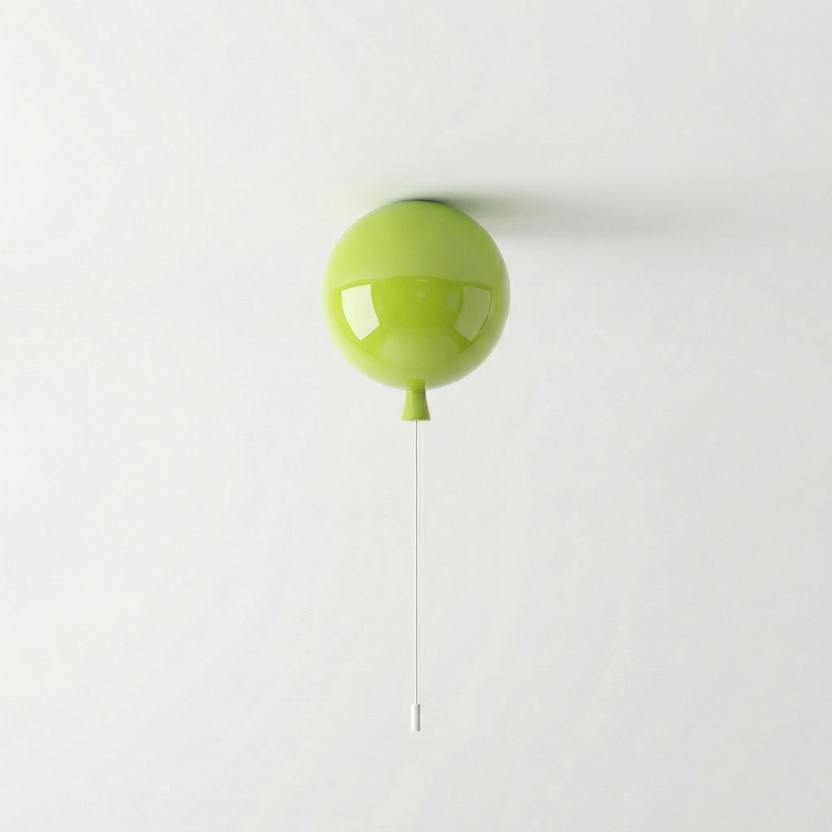 Spherical LED Wall & Ceiling Fixture with Pull Chain in Red Blue Yellow Green Orange White Small Medium Large for Bedroom Playroom Hallway K