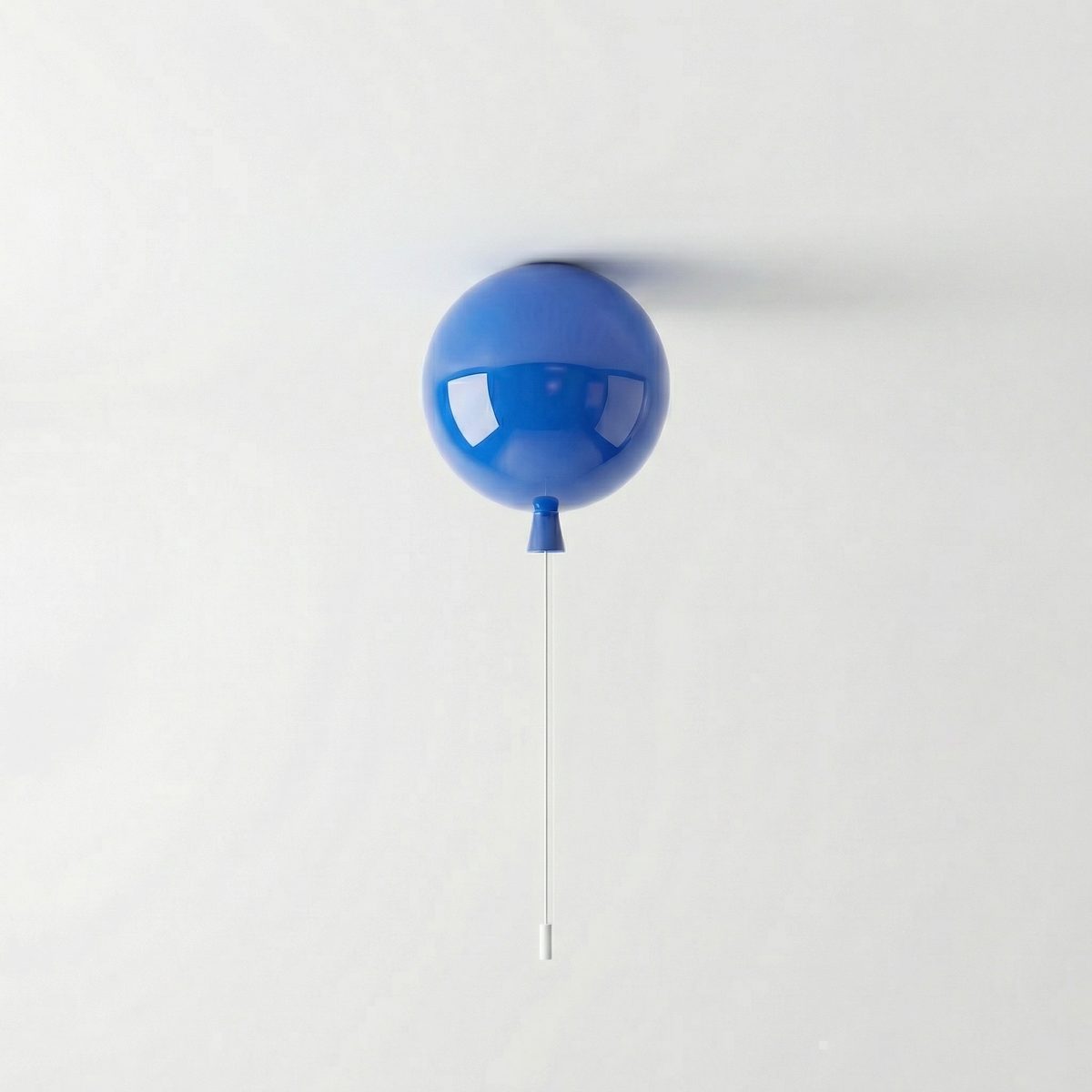 Spherical LED Wall & Ceiling Fixture with Pull Chain in Red Blue Yellow Green Orange White Small Medium Large for Bedroom Playroom Hallway K