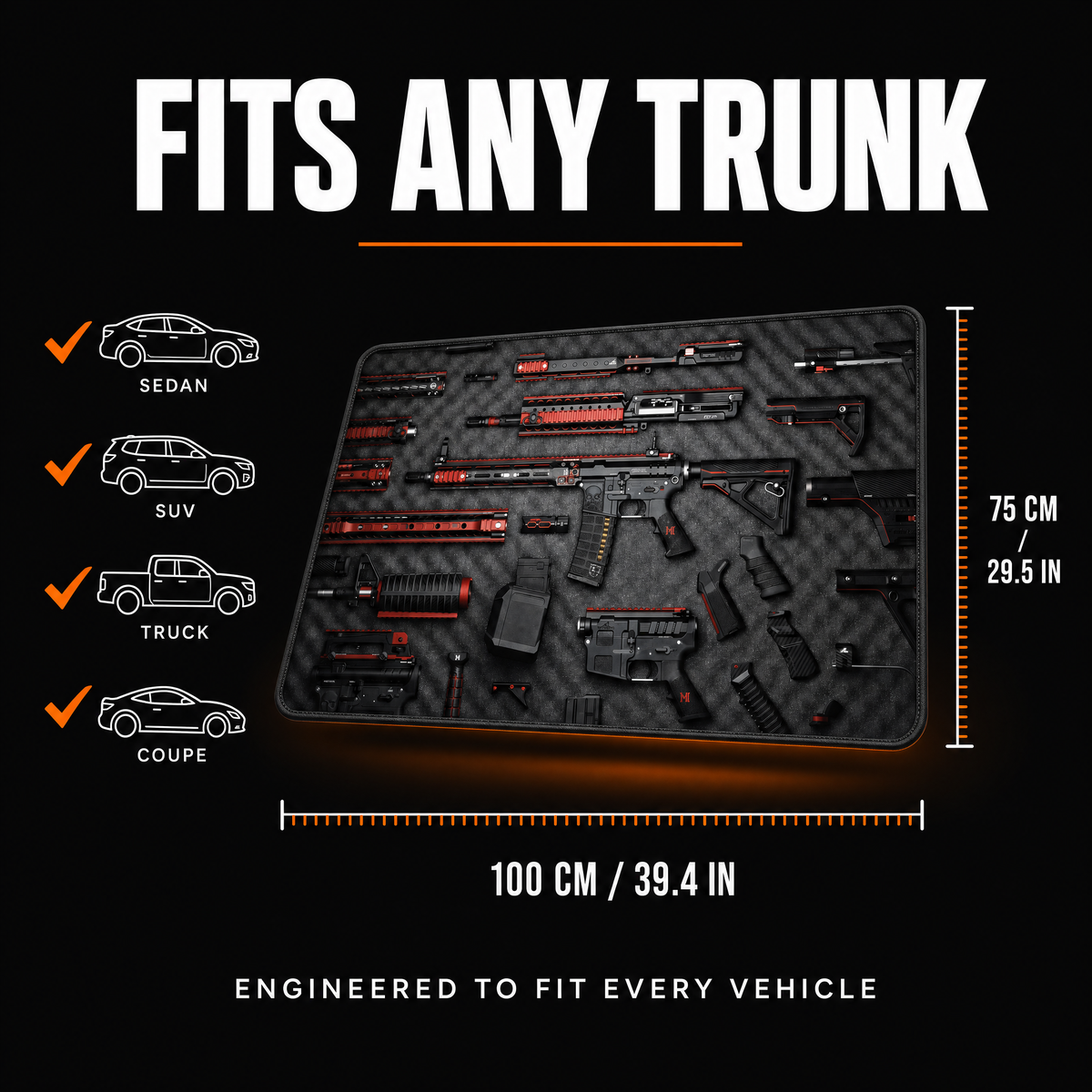 ArsenalPro™ – Tactical Universal Trunk Mat