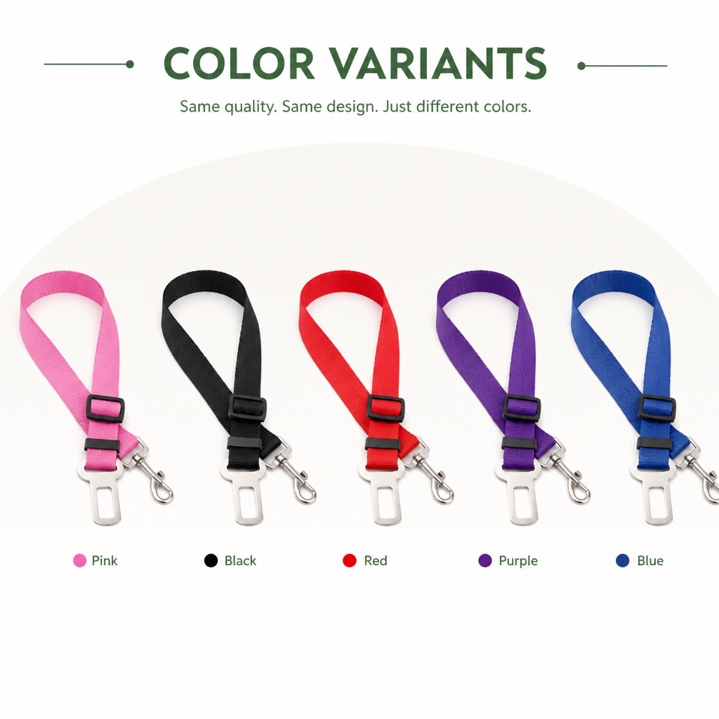 Ortekor Durable Nylon & Metal Hardware Dog Car Seat Belt