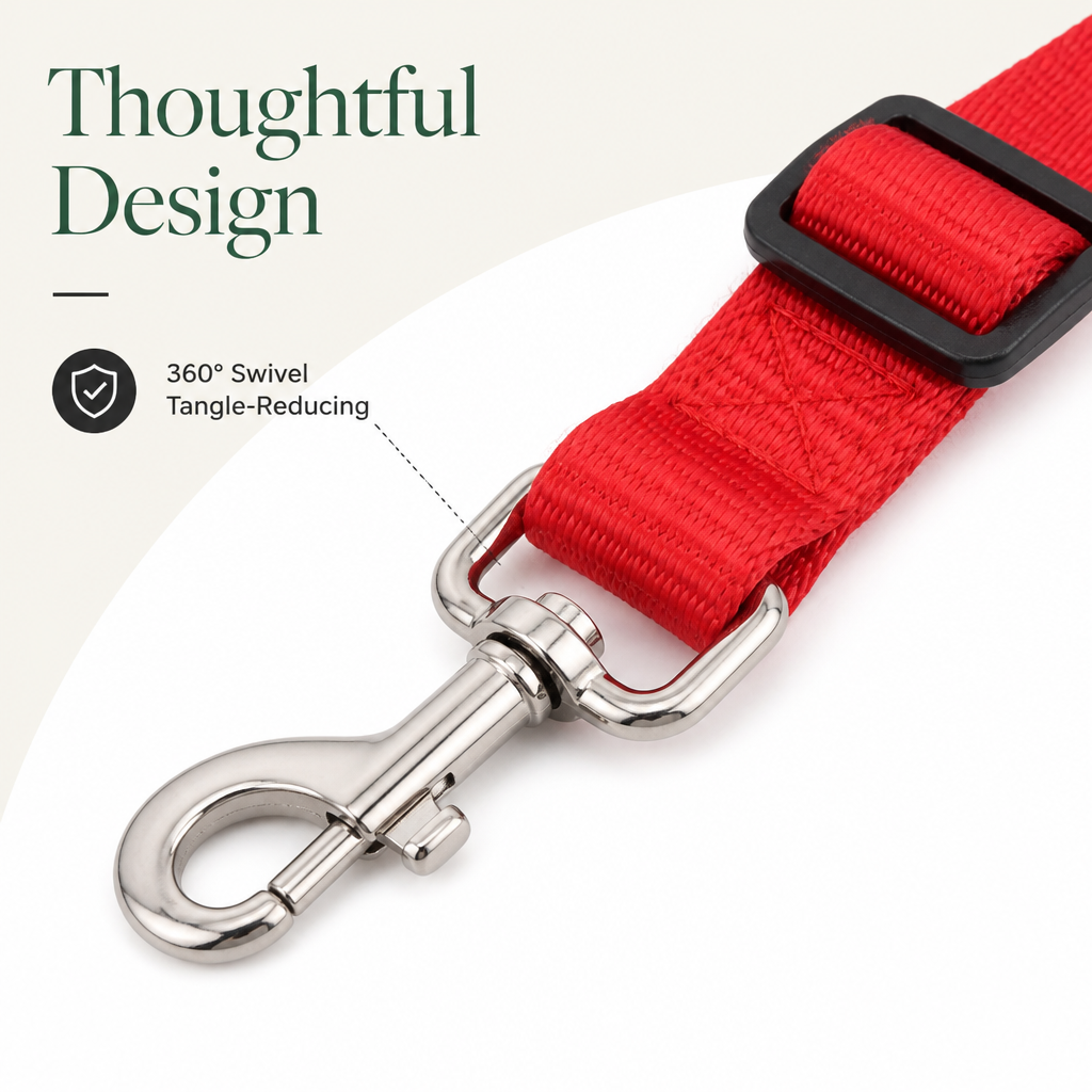 Ortekor Durable Nylon & Metal Hardware Dog Car Seat Belt