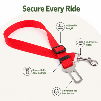Ortekor Durable Nylon & Metal Hardware Dog Car Seat Belt