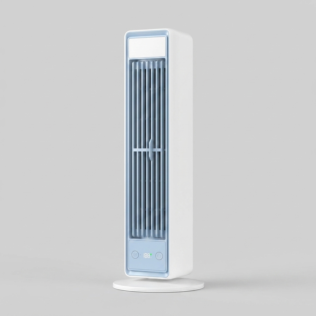 Rechargeable Tower Fan with Remote – 5 Speed Settings, Oscillating Desk & Floor Standing Air Circulator for Bedroom, Office, Kitchen