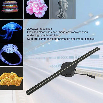 3D Holographic Fan Display – App-Controlled Floating LED Projector for Retail, Events & Advertising