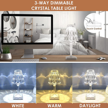 Luxury Crystal LED Desk Lamp with Sparkling Design