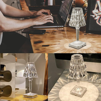 Luxury Crystal LED Desk Lamp with Sparkling Design