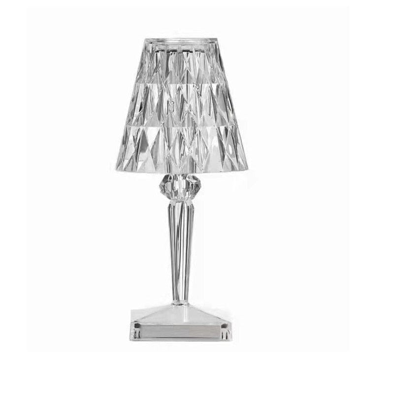 Rechargeable Crystal Table Lamp – Touch Control LED Desk Light with Multi-Color Modes – Cordless Diamond Accent Lamp for Bedroom
