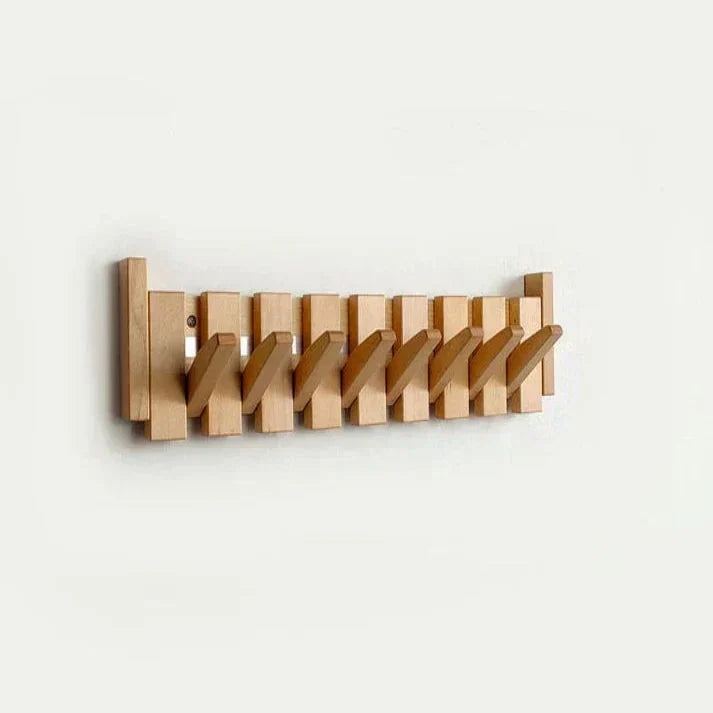 Piano Key Wall Coat Rack with Multiple Hooks – Solid Wood Musical Design for Entryway, Hallway & Bedroom | Space-Saving Hanger